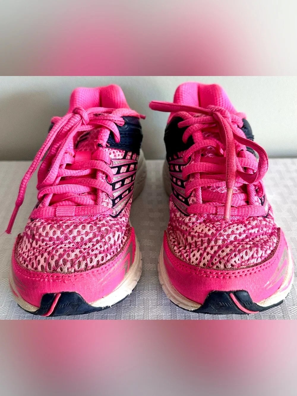 FILA Girls Pink Navy Athletic Running Sneakers Shoes Size 11